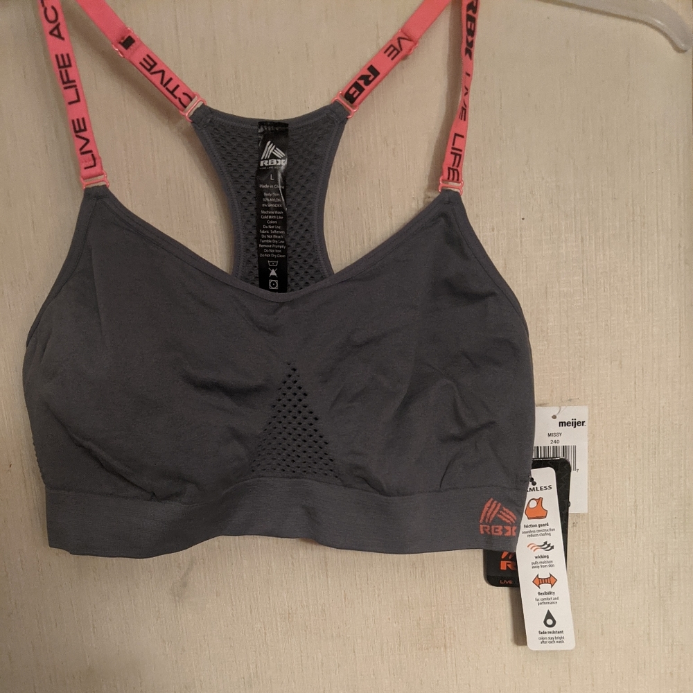 Rbx sports bar missy L in grey and orange